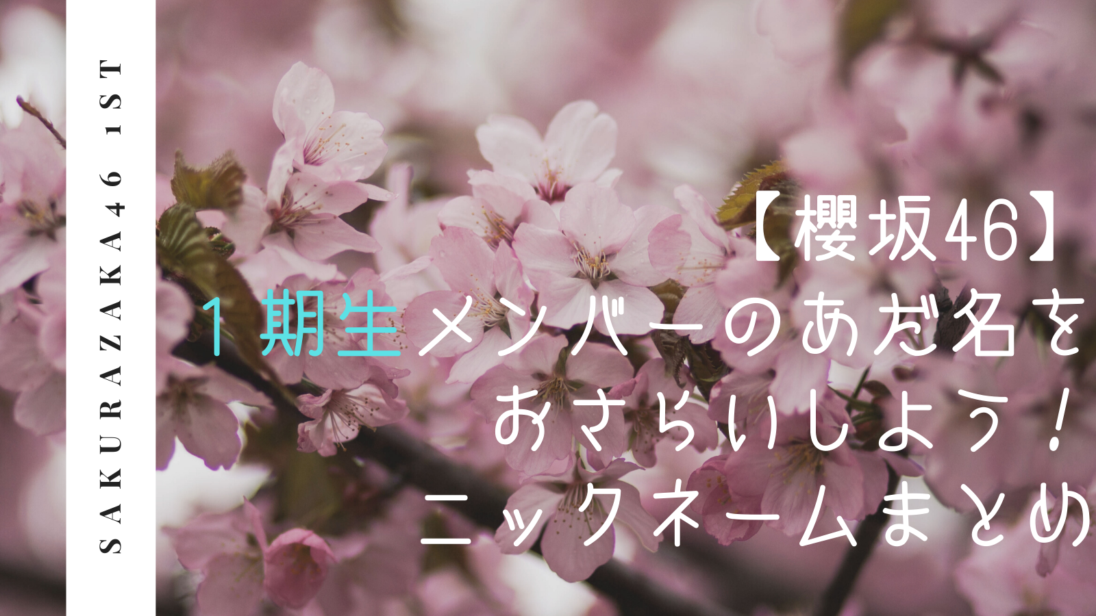 櫻坂46 １期生メンバーのあだ名をおさらいしよう ニックネームまとめ がなぷら
